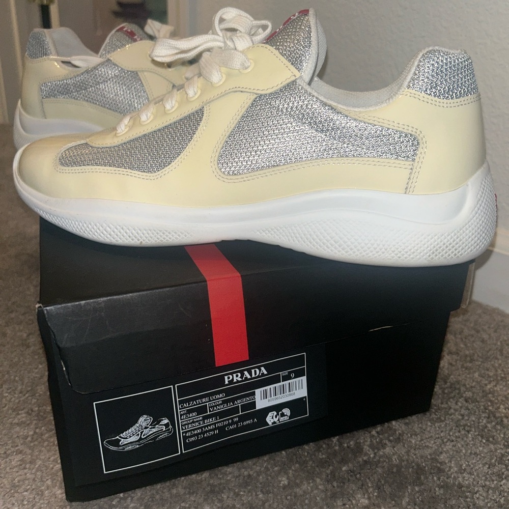 Prada America's Cup Patent Leather Sneakers